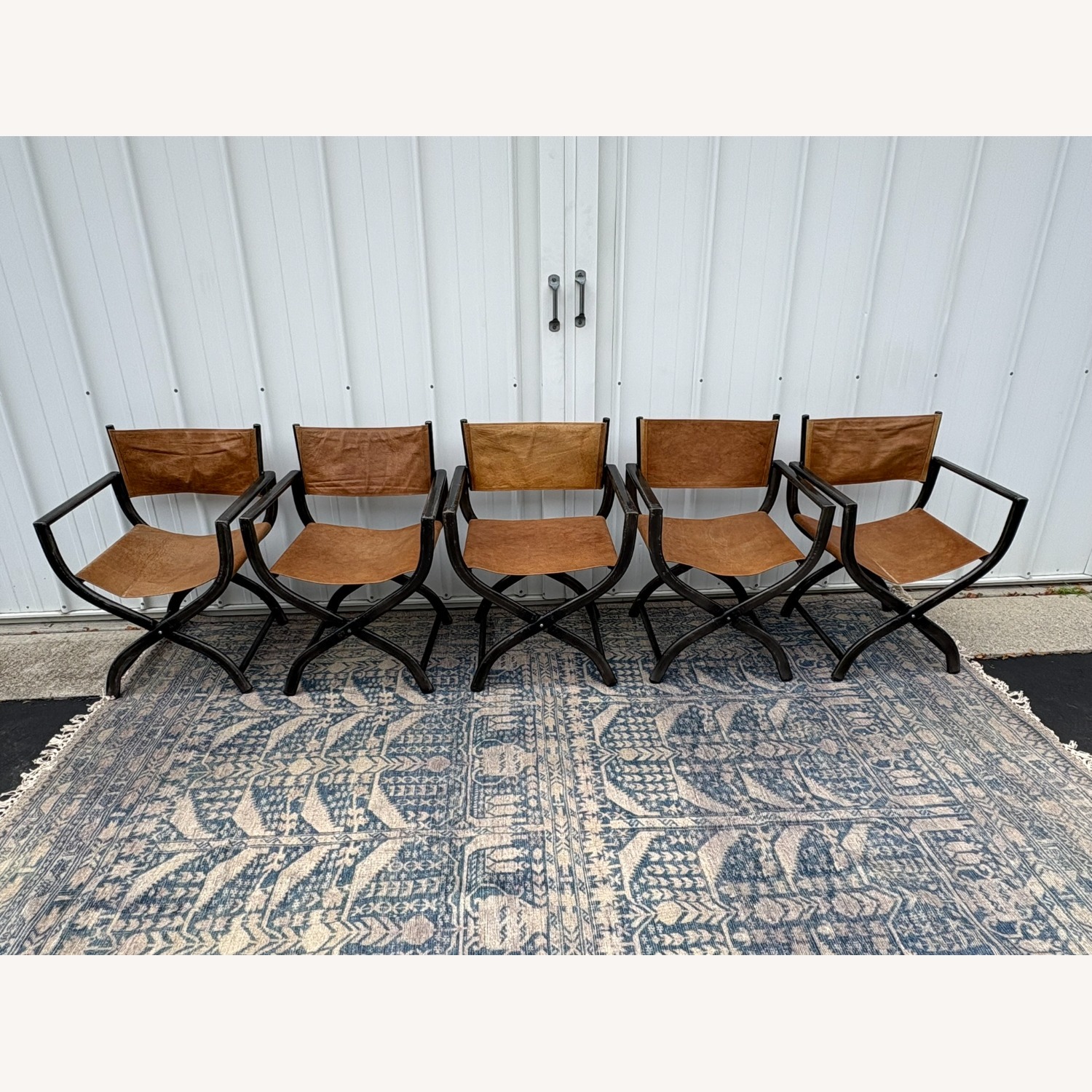 Restoration Hardware 1970s French Director's Dining Chairs, Set of 5  - image-28