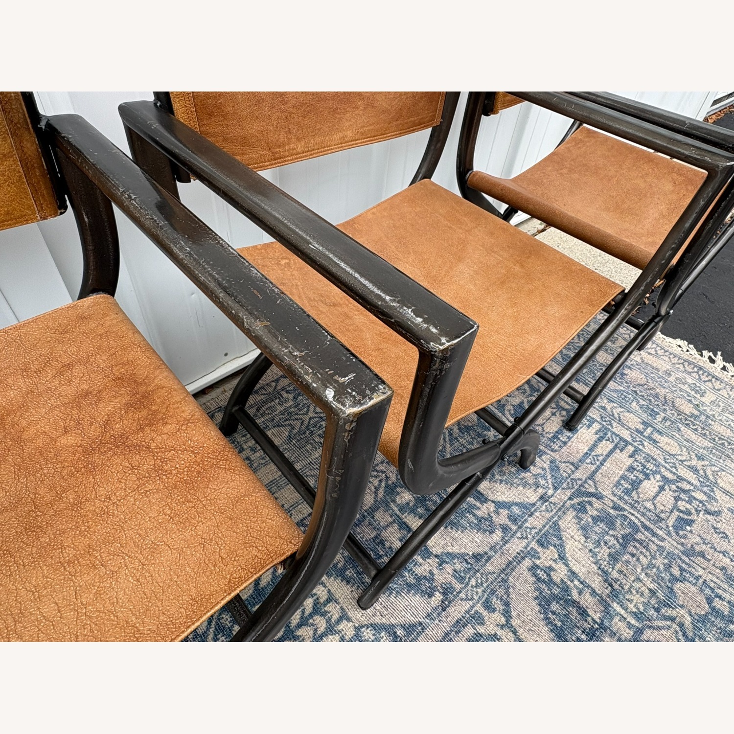 Restoration Hardware 1970s French Director's Dining Chairs, Set of 5  - image-8