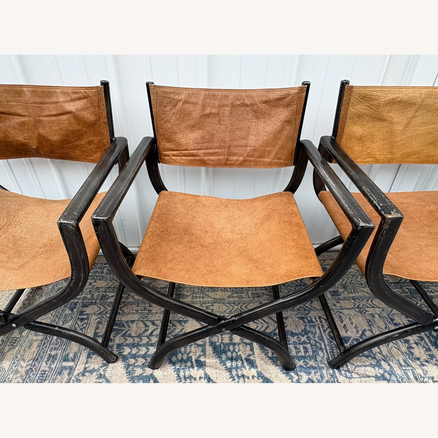 Restoration Hardware 1970s French Director's Dining Chairs, Set of 5  - image-3