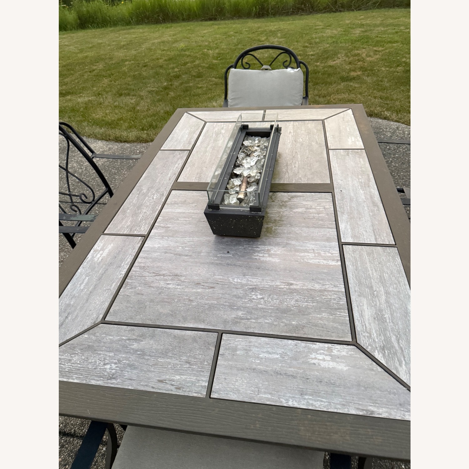 7-Piece Patio Dining Set with Gas Fire Pit  - image-3