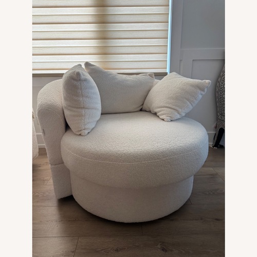 Used Amazon White Armchair for sale on AptDeco