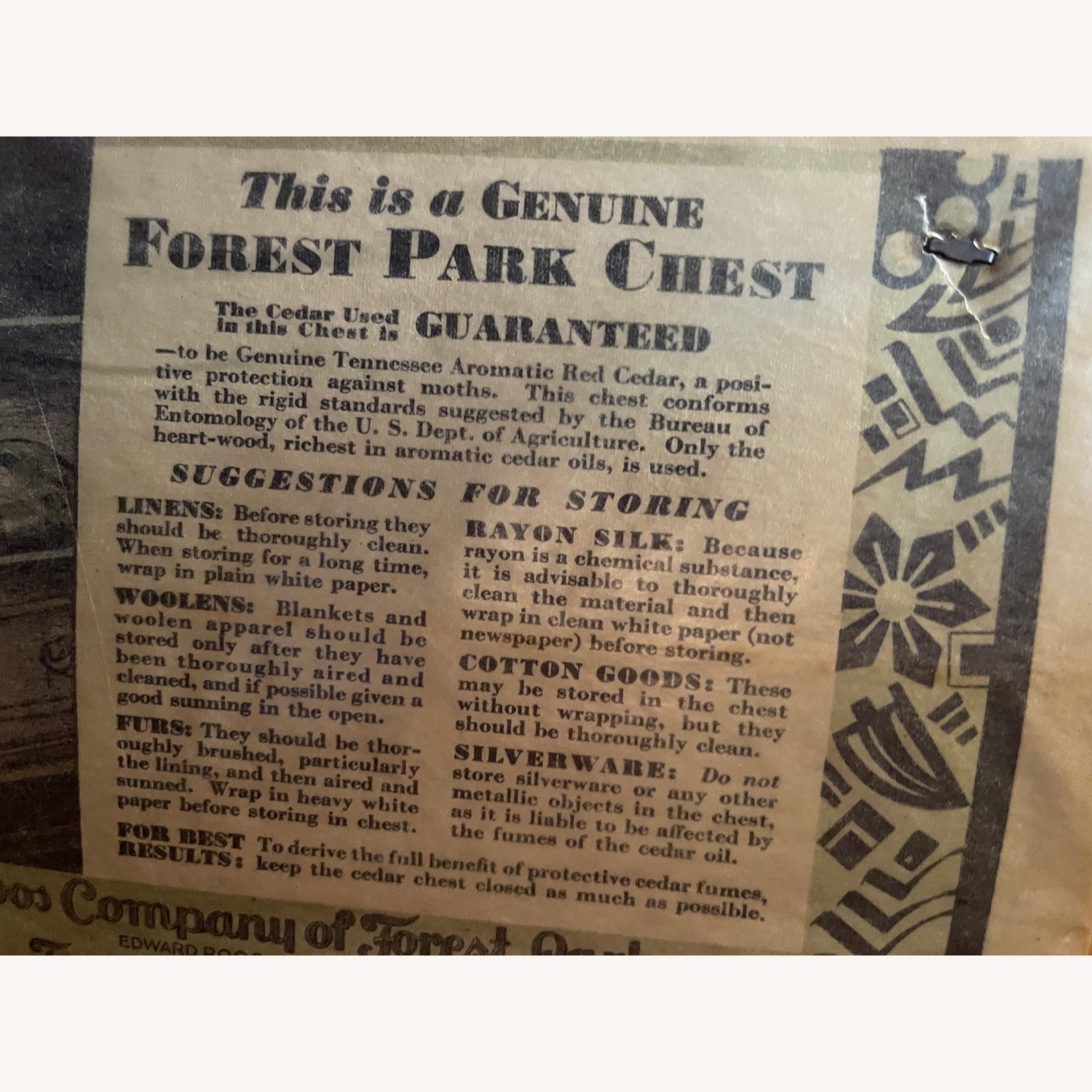 Vintage Forest Park Cedar Chest - image-4