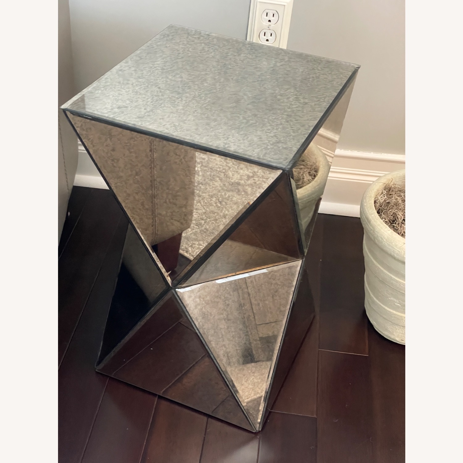 West Elm Mirrored Glass Side Table  - image-3