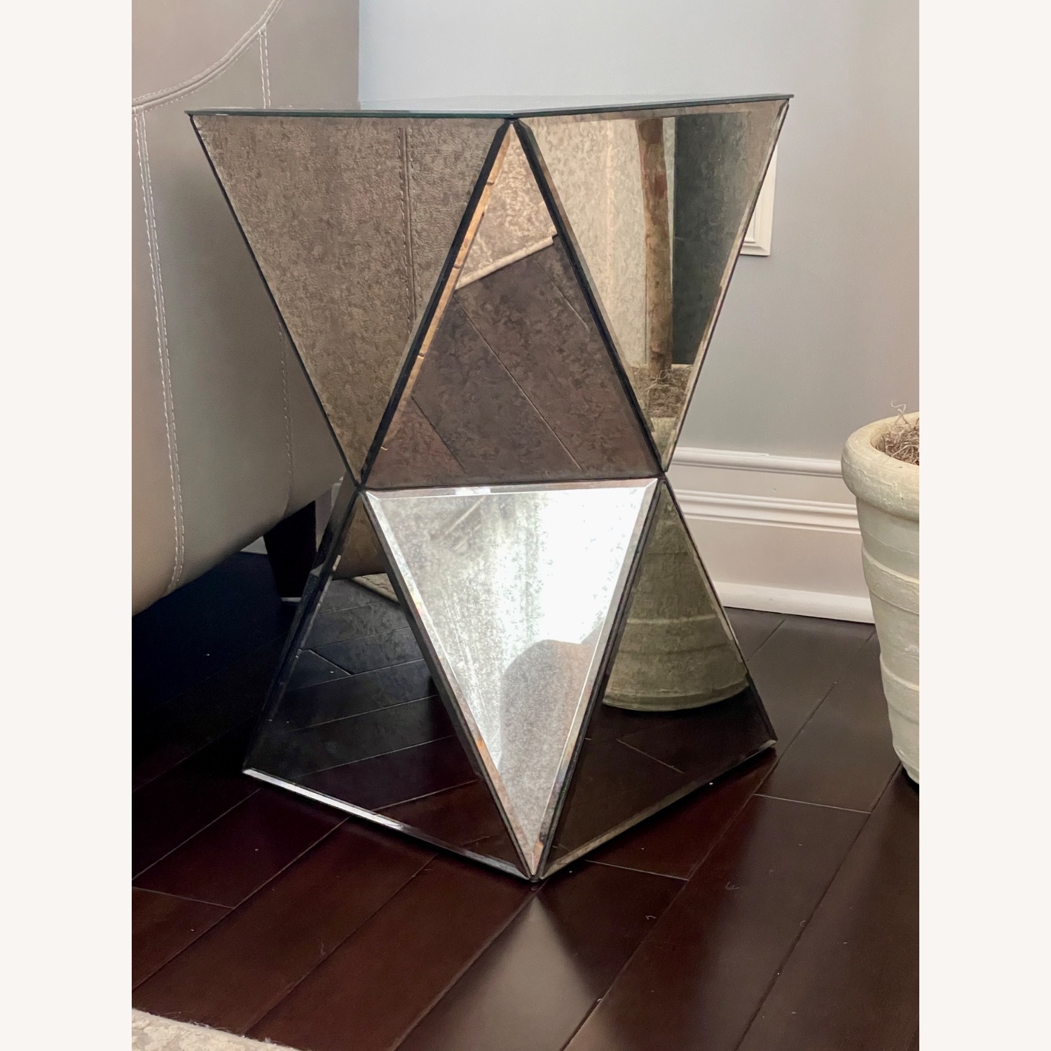 West Elm Mirrored Glass Side Table  - image-2