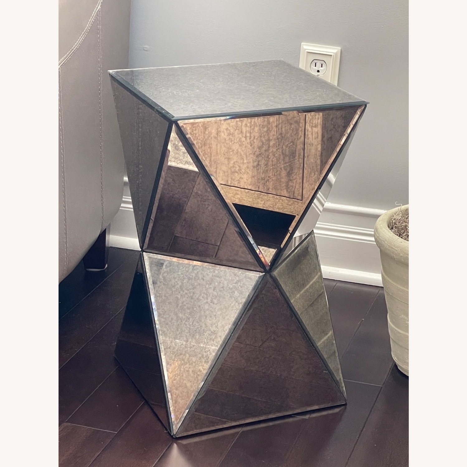 West Elm Mirrored Glass Side Table  - image-12