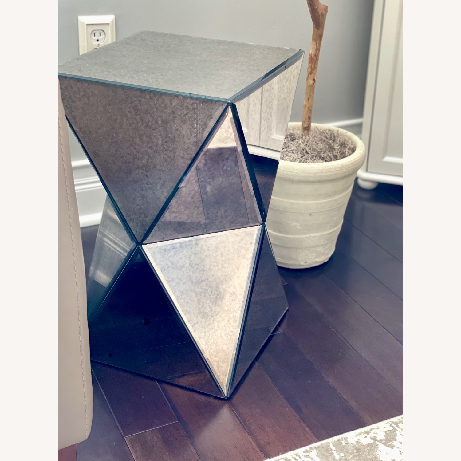 West Elm Mirrored Glass Side Table  - image-8