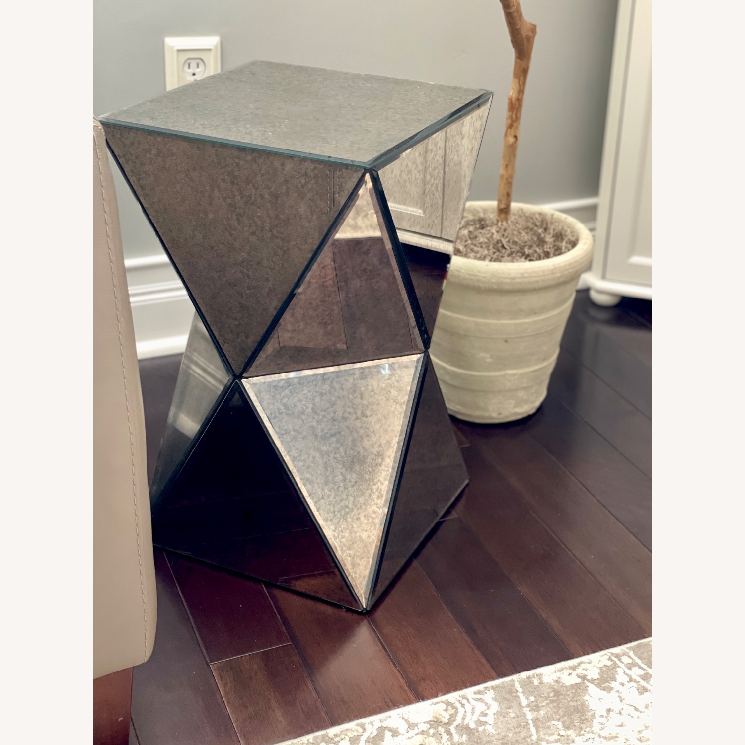 West Elm Mirrored Glass Side Table  - image-7