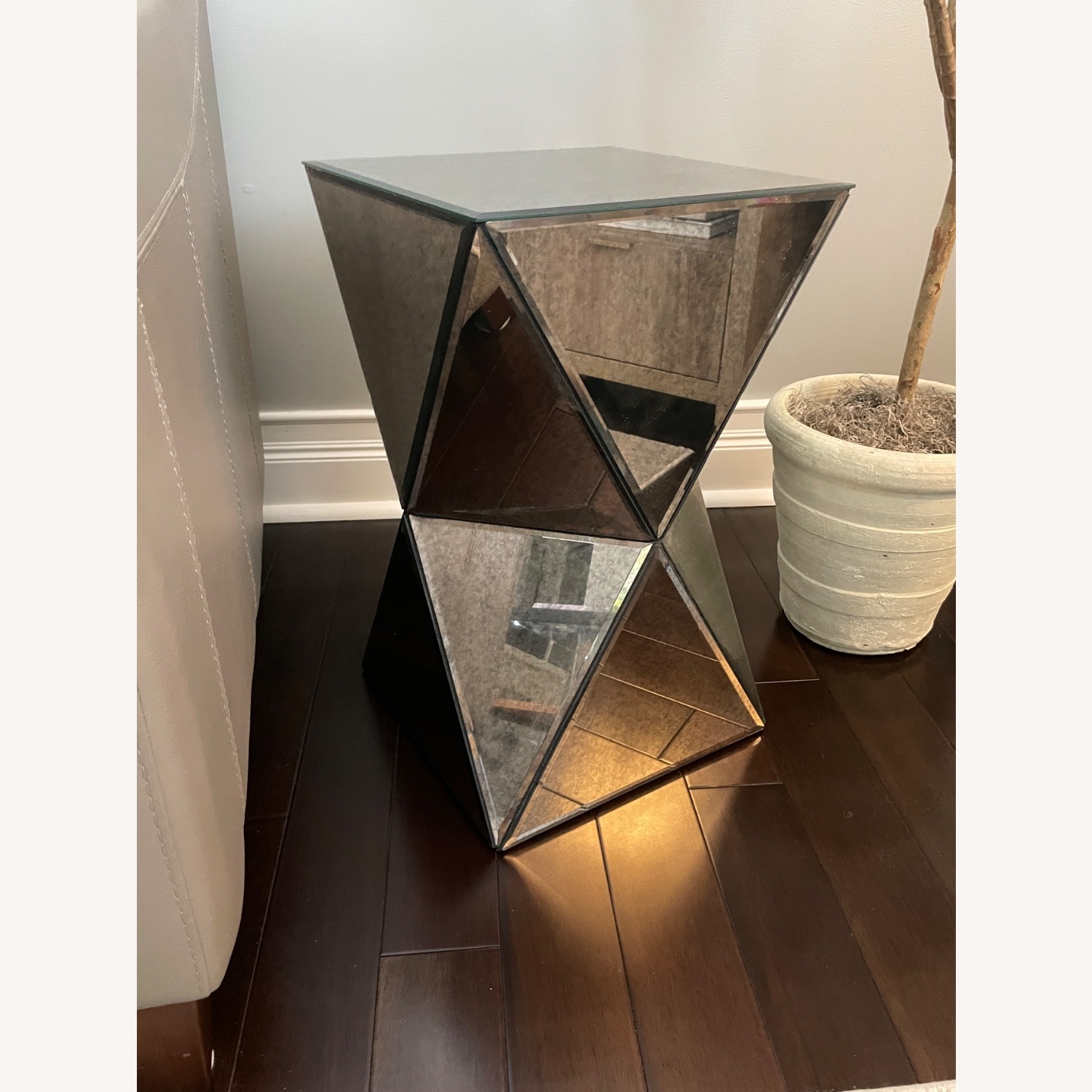 West Elm Mirrored Glass Side Table  - image-1