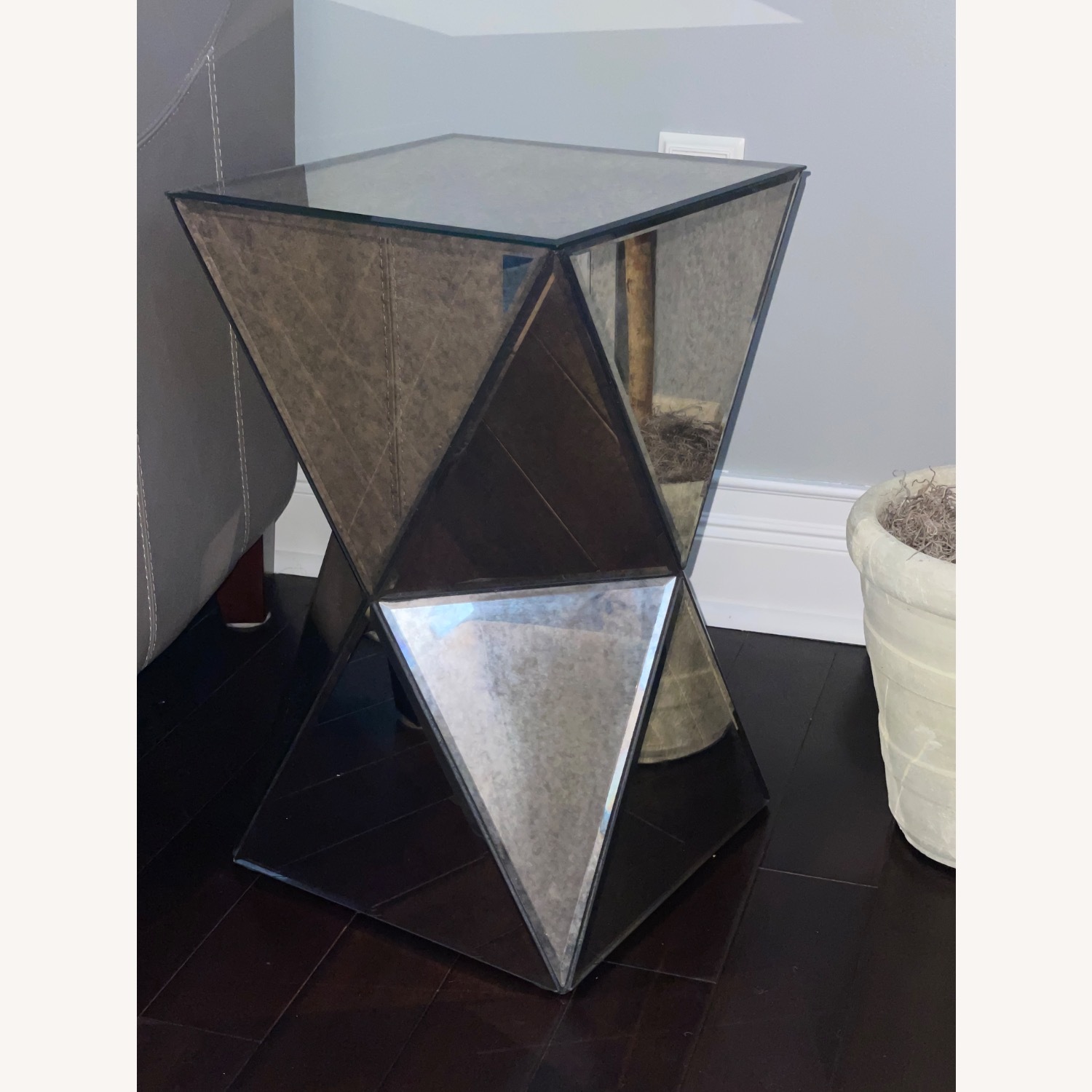 West Elm Mirrored Glass Side Table  - image-4