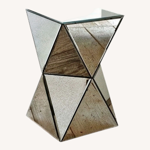 Used West Elm Mirrored Glass Side Table  for sale on AptDeco