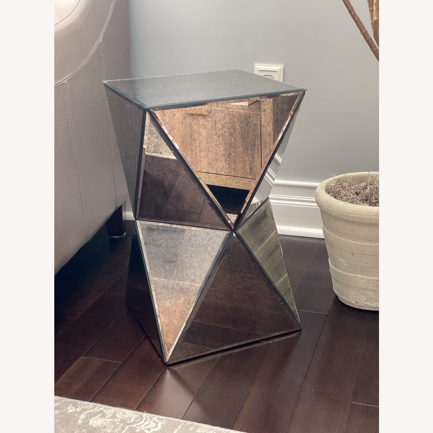 West Elm Mirrored Glass Side Table  - image-9