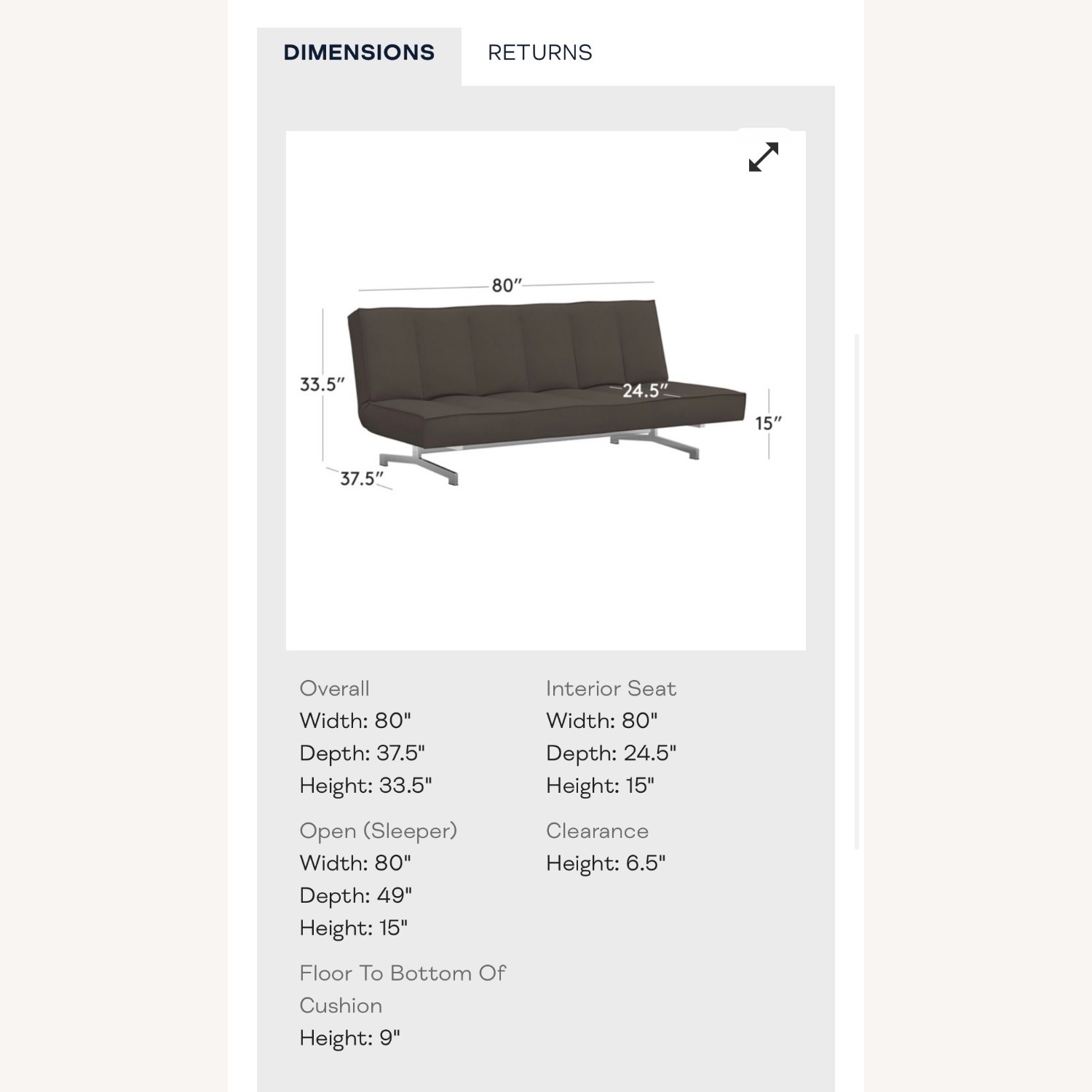 CB2 Flex Gravel Sleeper Sofa - image-4