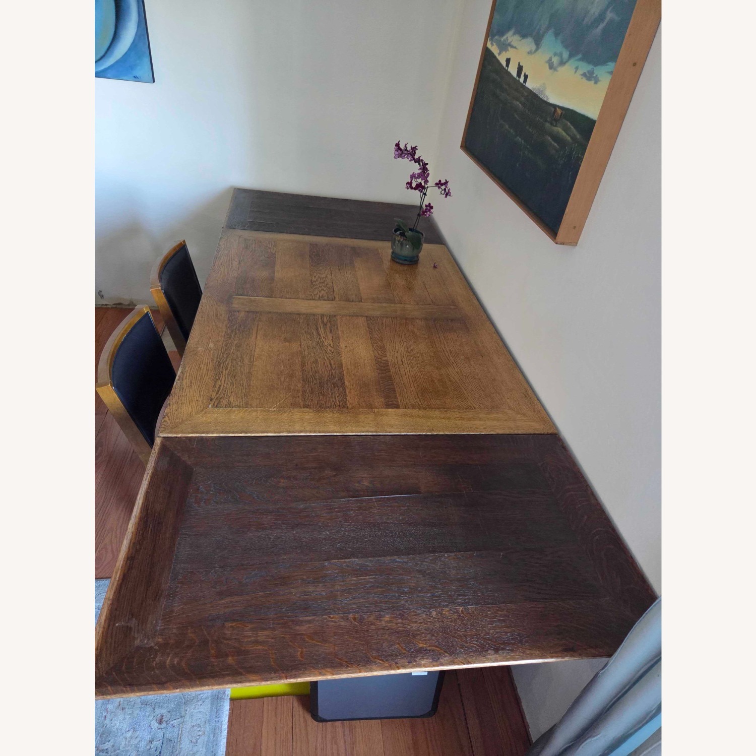 Antique European Oak Wood Dining Table - image-6