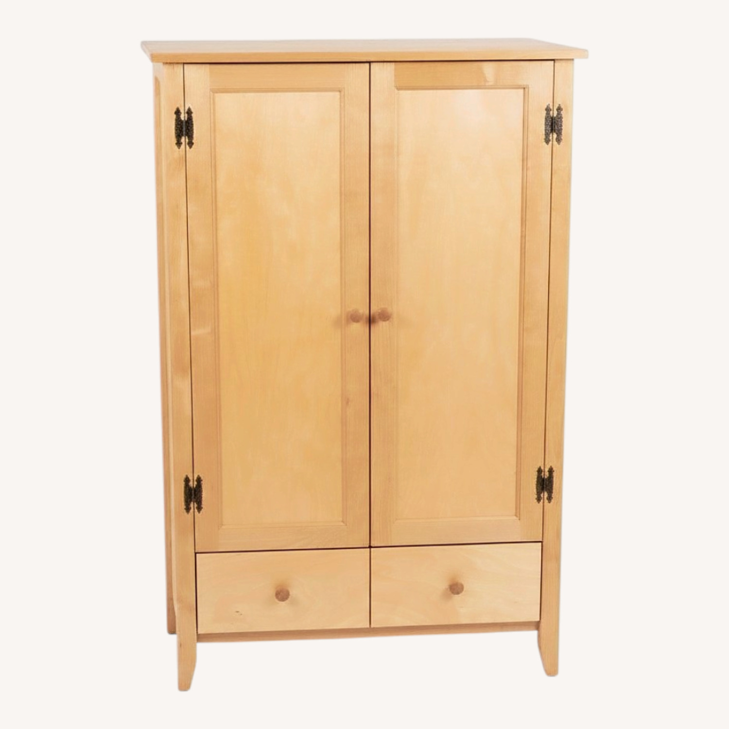 Gothic Cabinet Craft Natural Wood Armoire - image-0