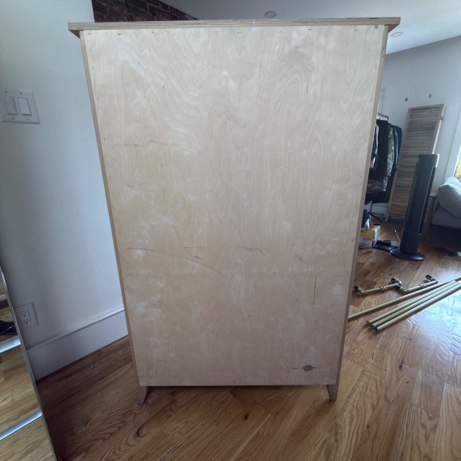 Gothic Cabinet Craft Natural Wood Armoire - image-4