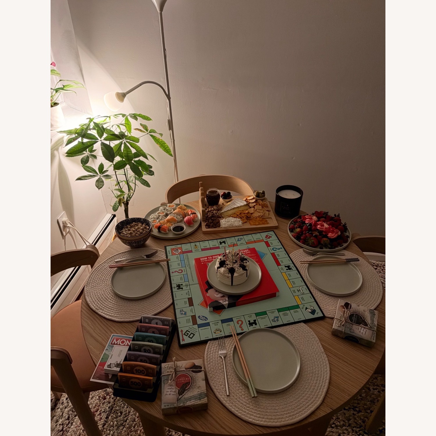 IKEA Stockholm 2025 Dark Brown Leather Dining Table Set - image-6