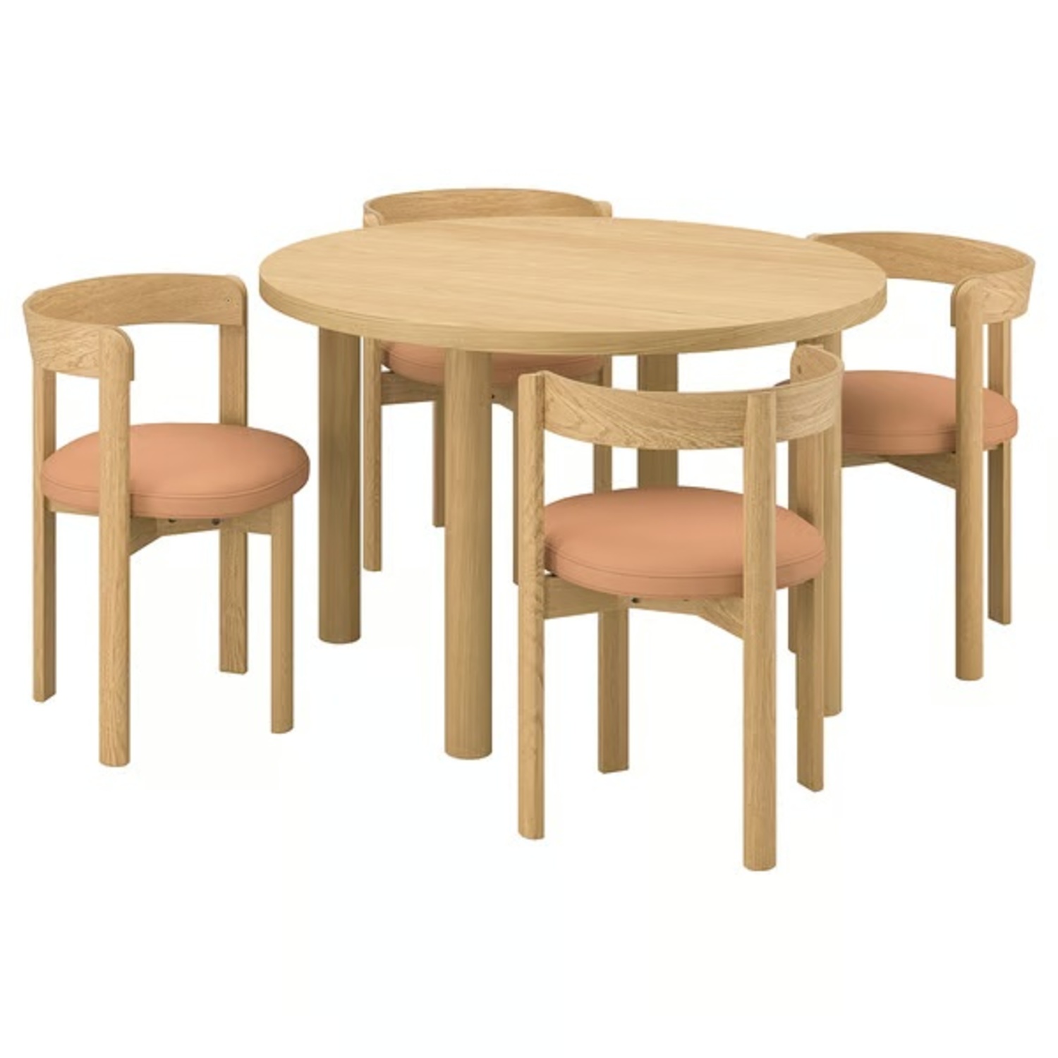 IKEA Stockholm 2025 Dark Brown Leather Dining Table Set - image-7