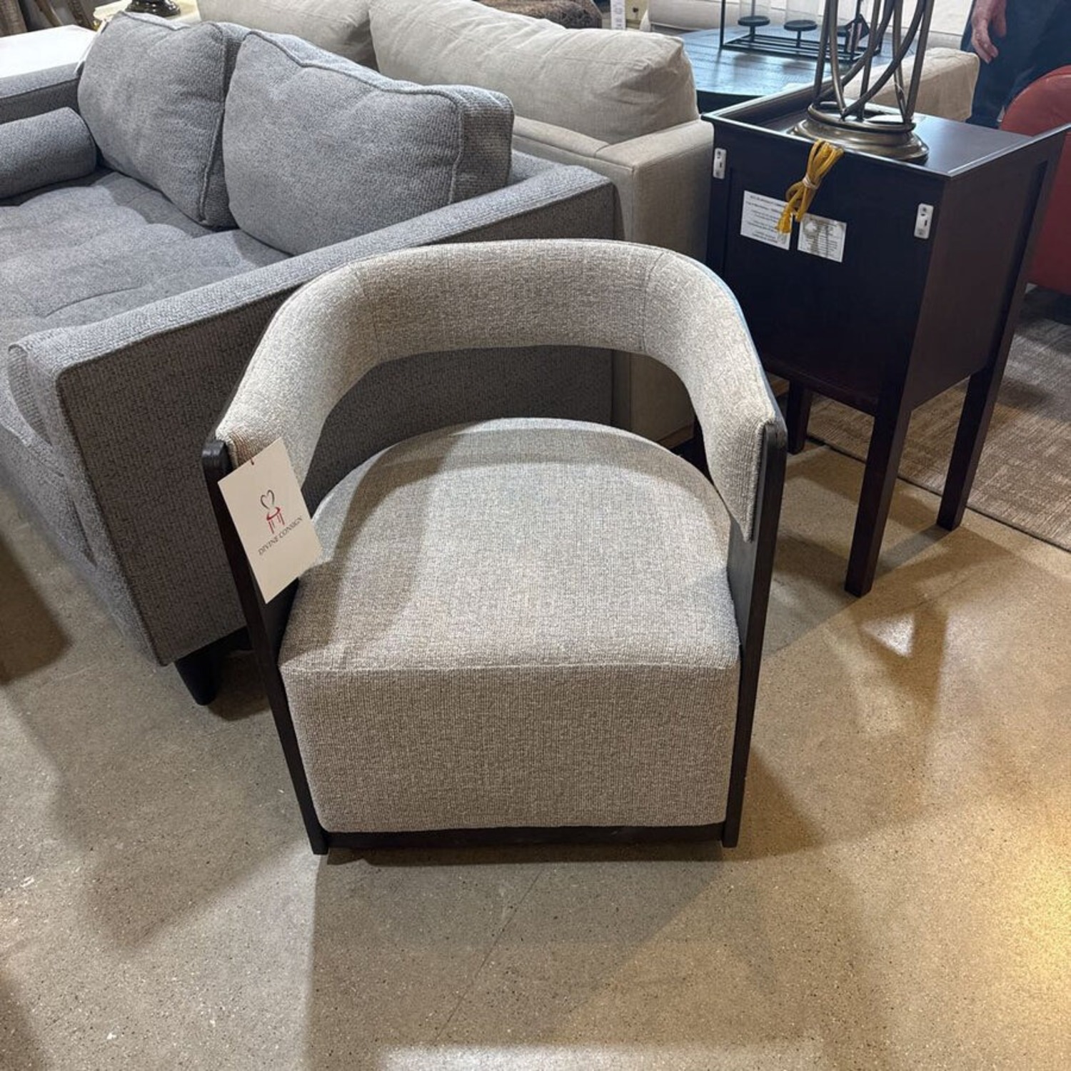 James Swivel Accent Chair - image-2
