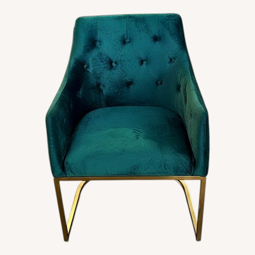 Used Noble House Fern Modern Tufted Velvet Accent Chair for sale on AptDeco