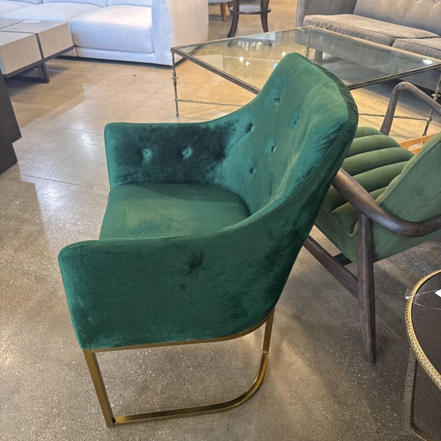Noble House Fern Modern Tufted Velvet Accent Chair - image-2