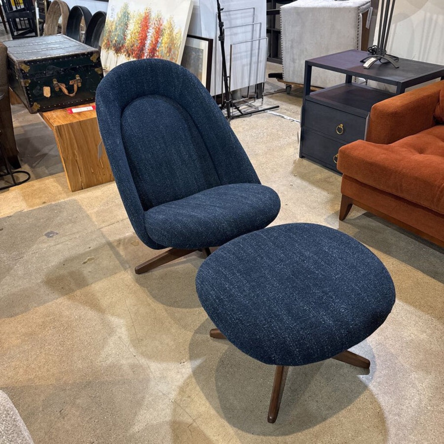 Burrow Airmail Chair & Ottoman Lounge Chair - image-1