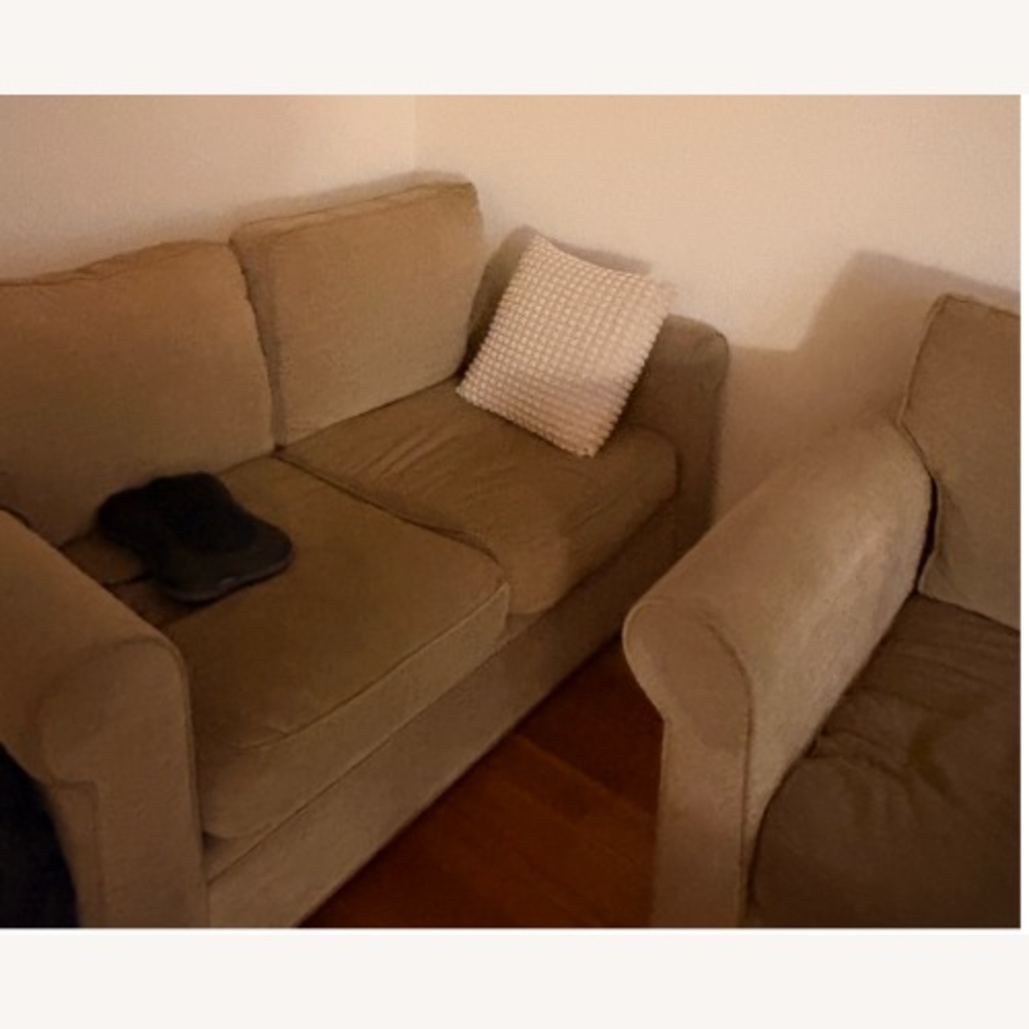 Natural Fabric 2 Seater Sofa - image-3