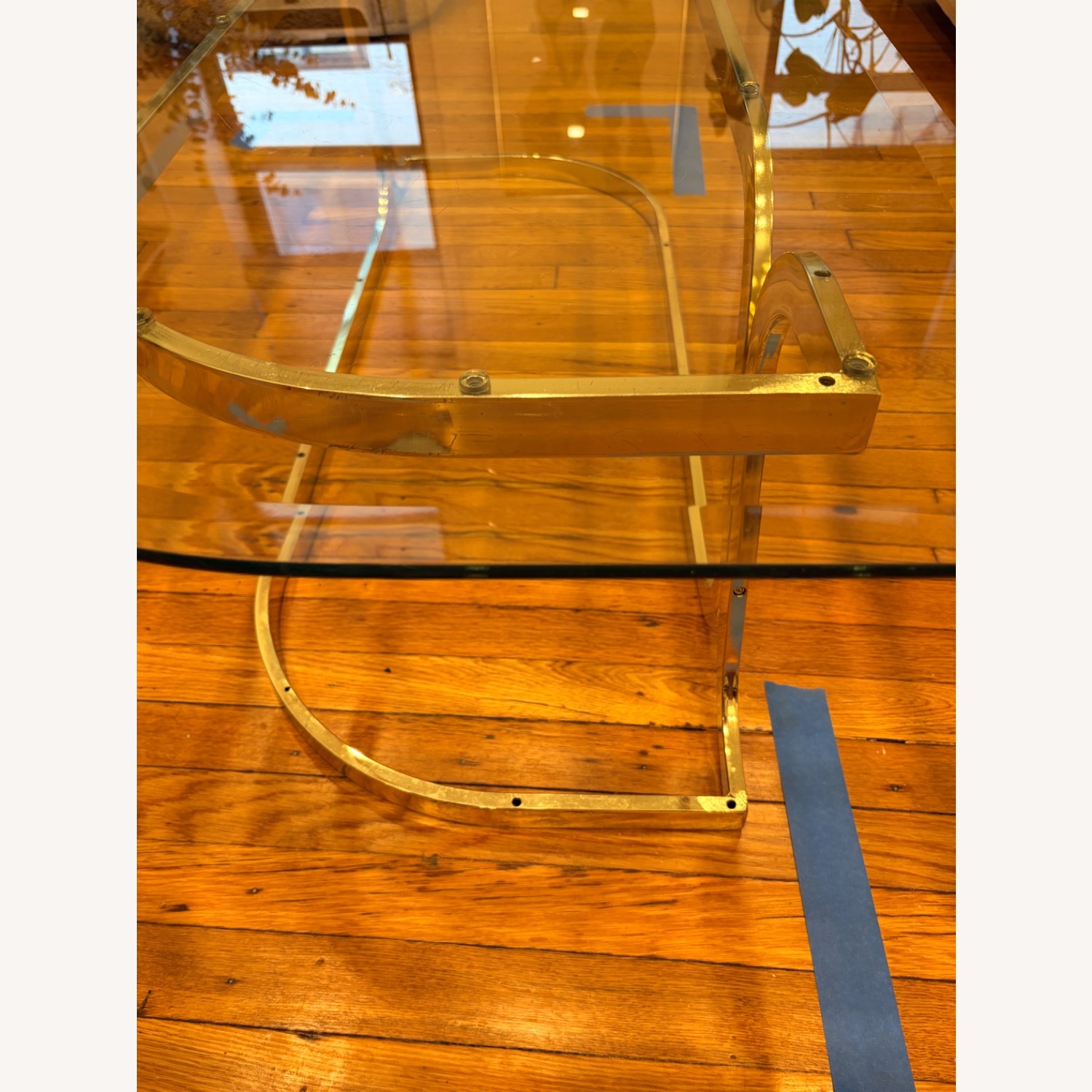 Vintage/Antique Finds Gold Brass Coffee Table - image-6