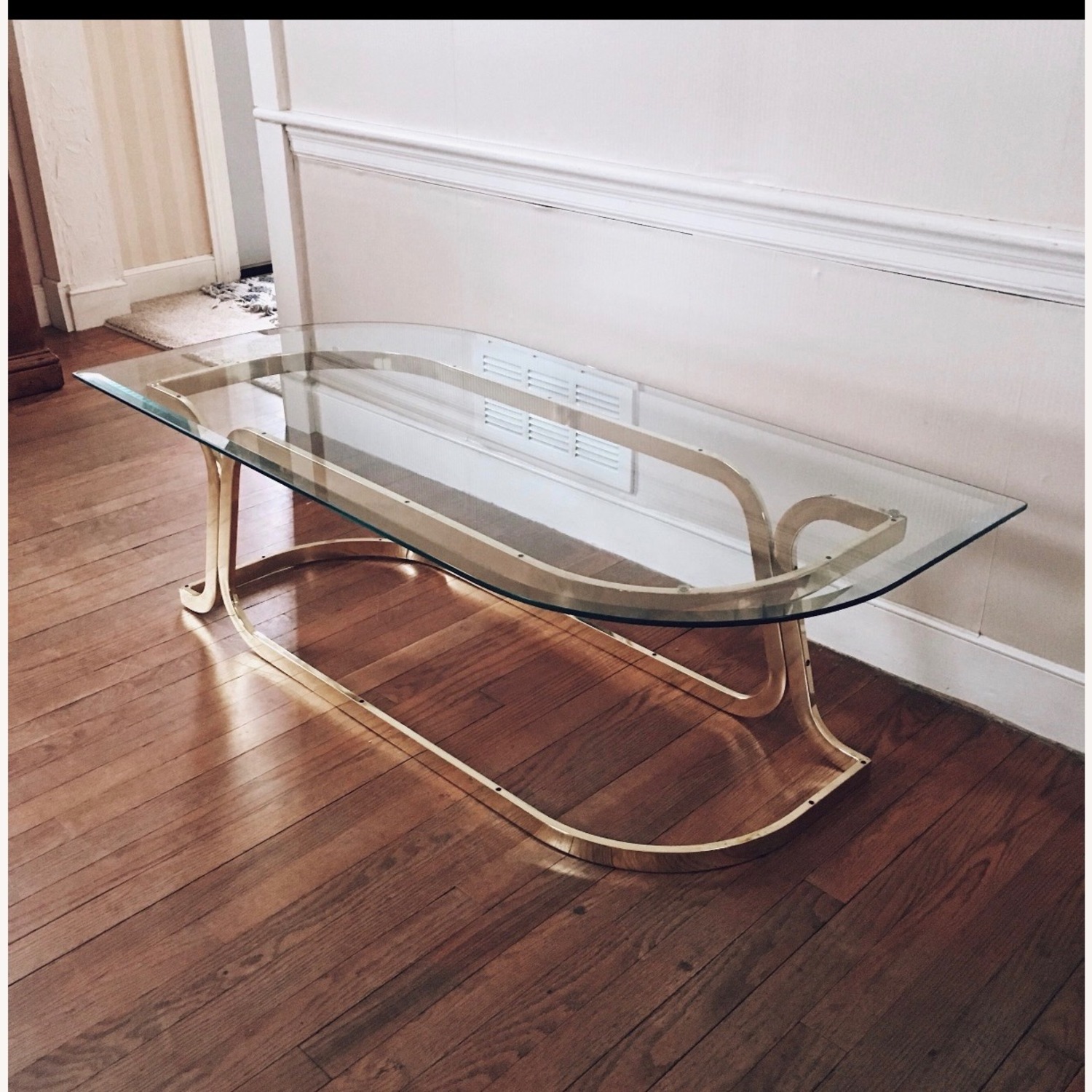 Vintage/Antique Finds Gold Brass Coffee Table - image-2