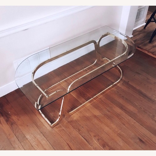 Used Vintage/Antique Finds Gold Brass Coffee Table for sale on AptDeco
