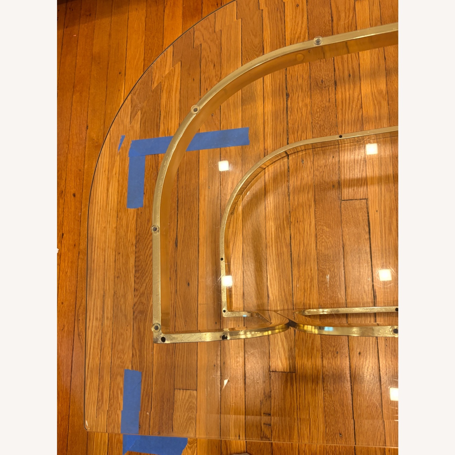Vintage/Antique Finds Gold Brass Coffee Table - image-4