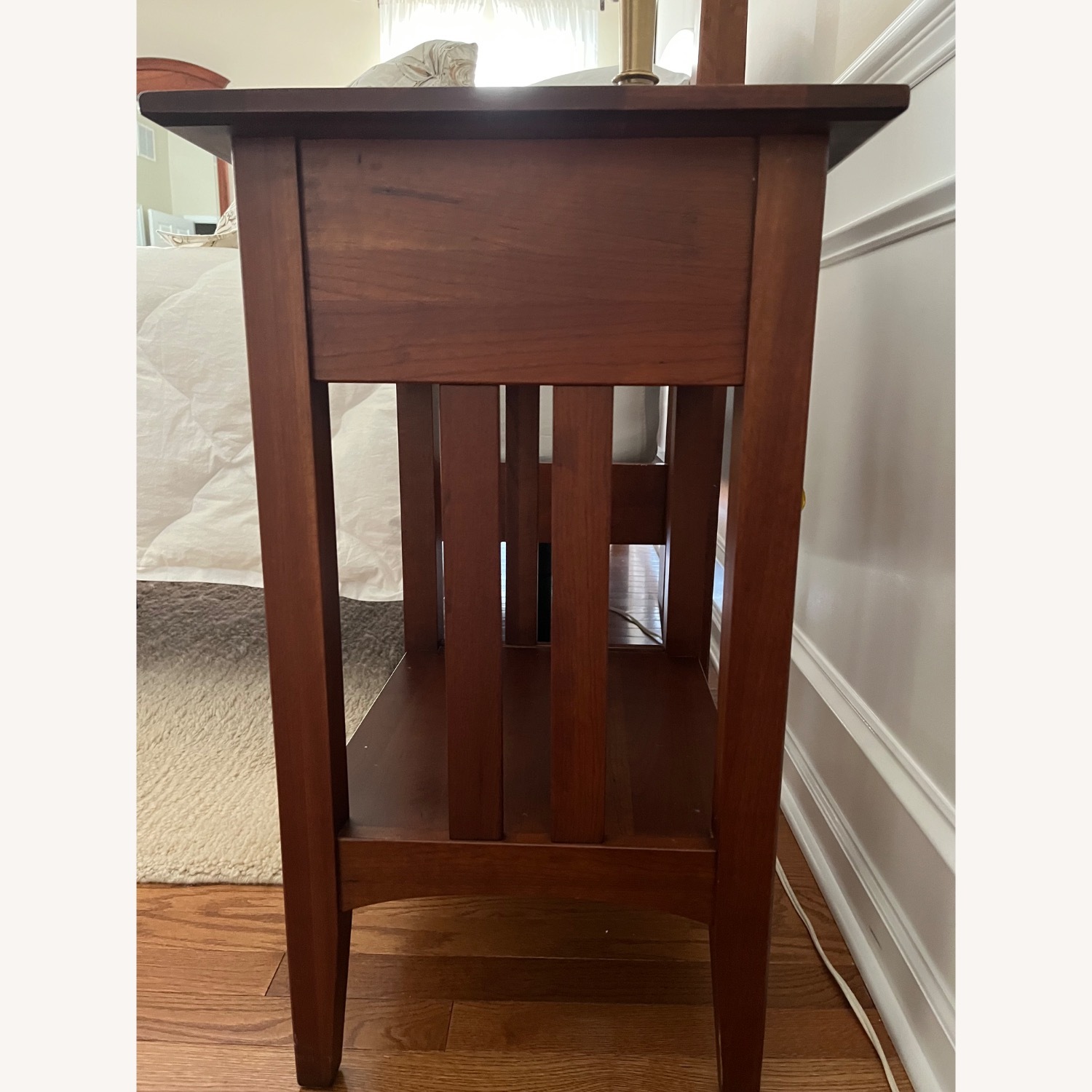Ethan Allen Dark Brown Wood Nightstand - image-2