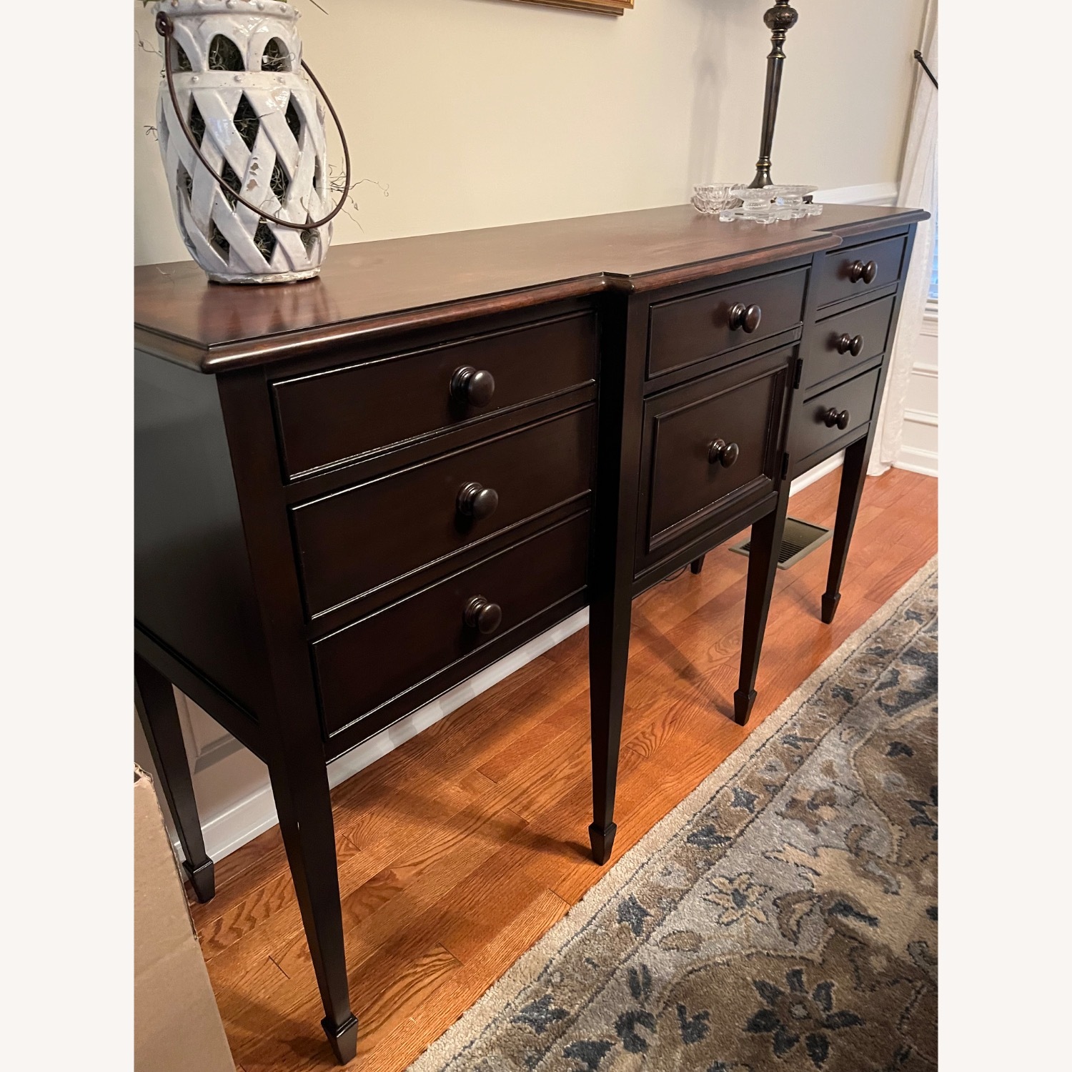 Drexel Dark Brown Wood Sideboard - image-1