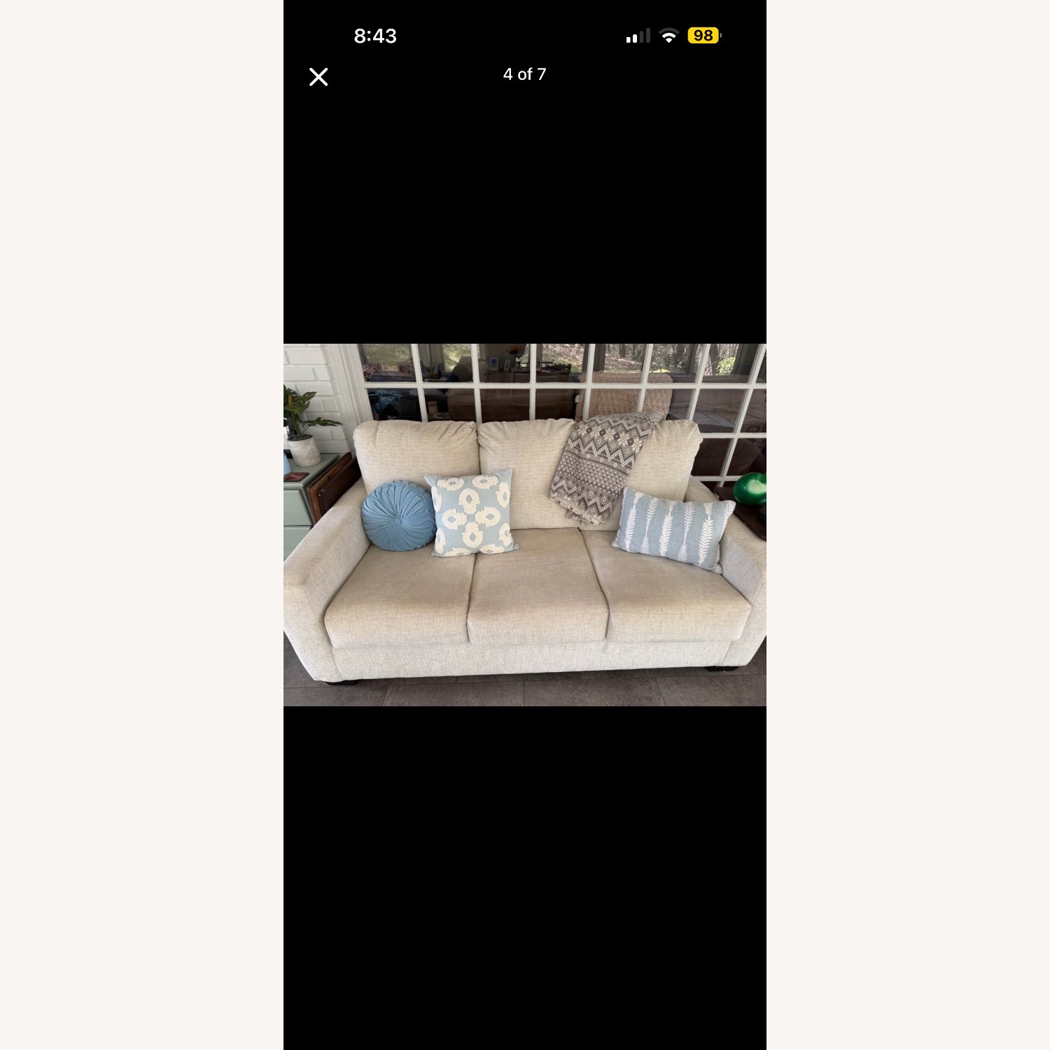 Ashley Furniture Fabric Sleeper Sofa - image-1