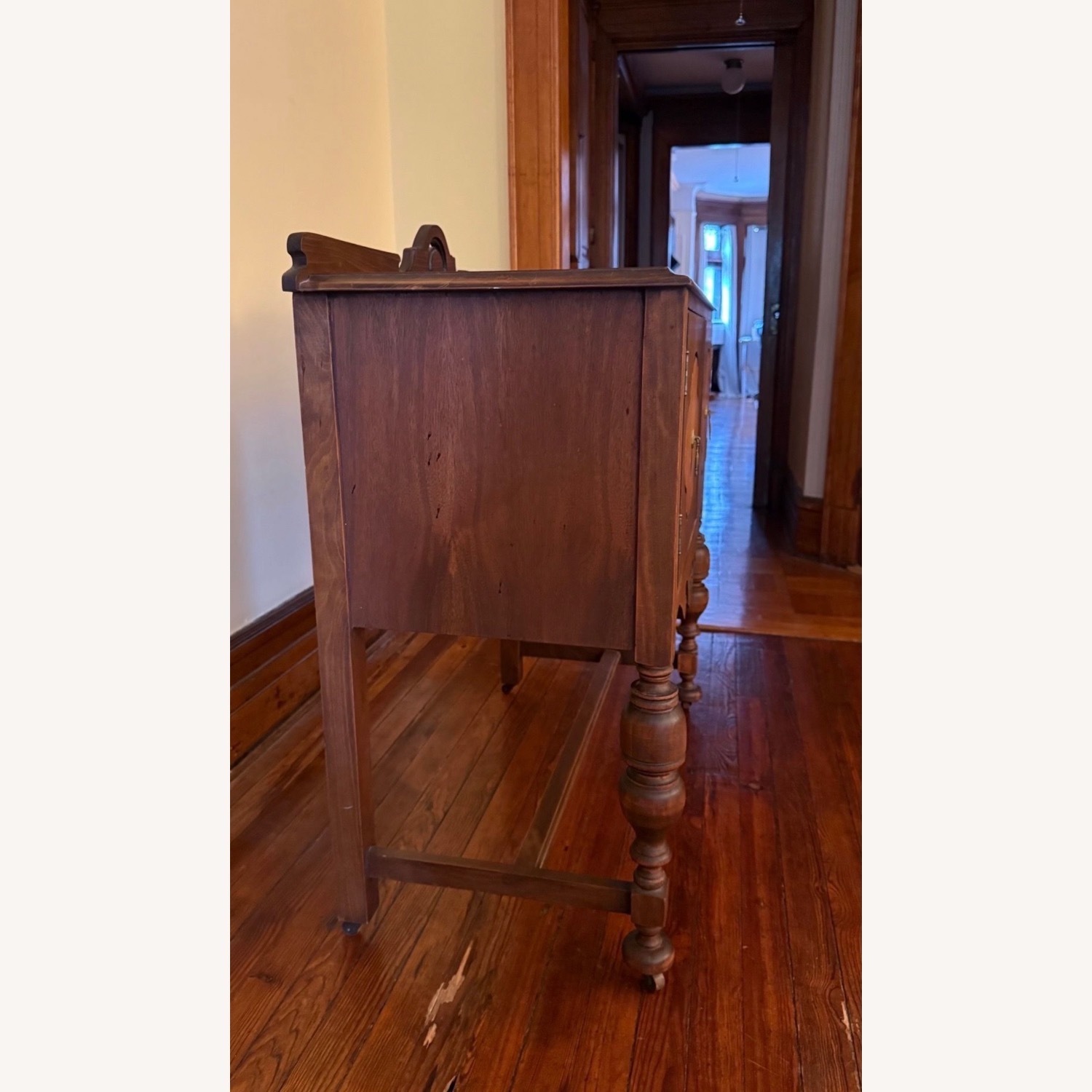 Vintage/Antique Finds Dark Brown Wood Small Buffet - image-5