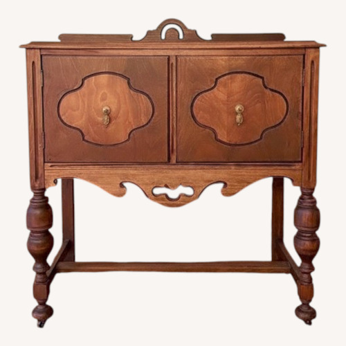 Used Vintage/Antique Finds Dark Brown Wood Small Buffet for sale on AptDeco