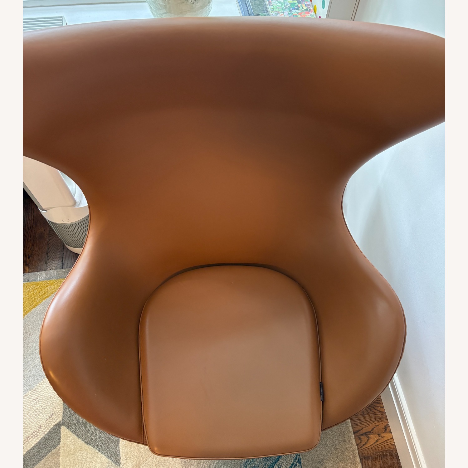 Fritz Hansen Light Brown Leather Accent Chair - image-7