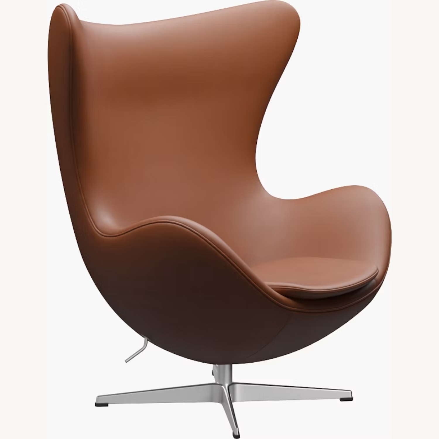 Fritz Hansen Light Brown Leather Accent Chair - image-8