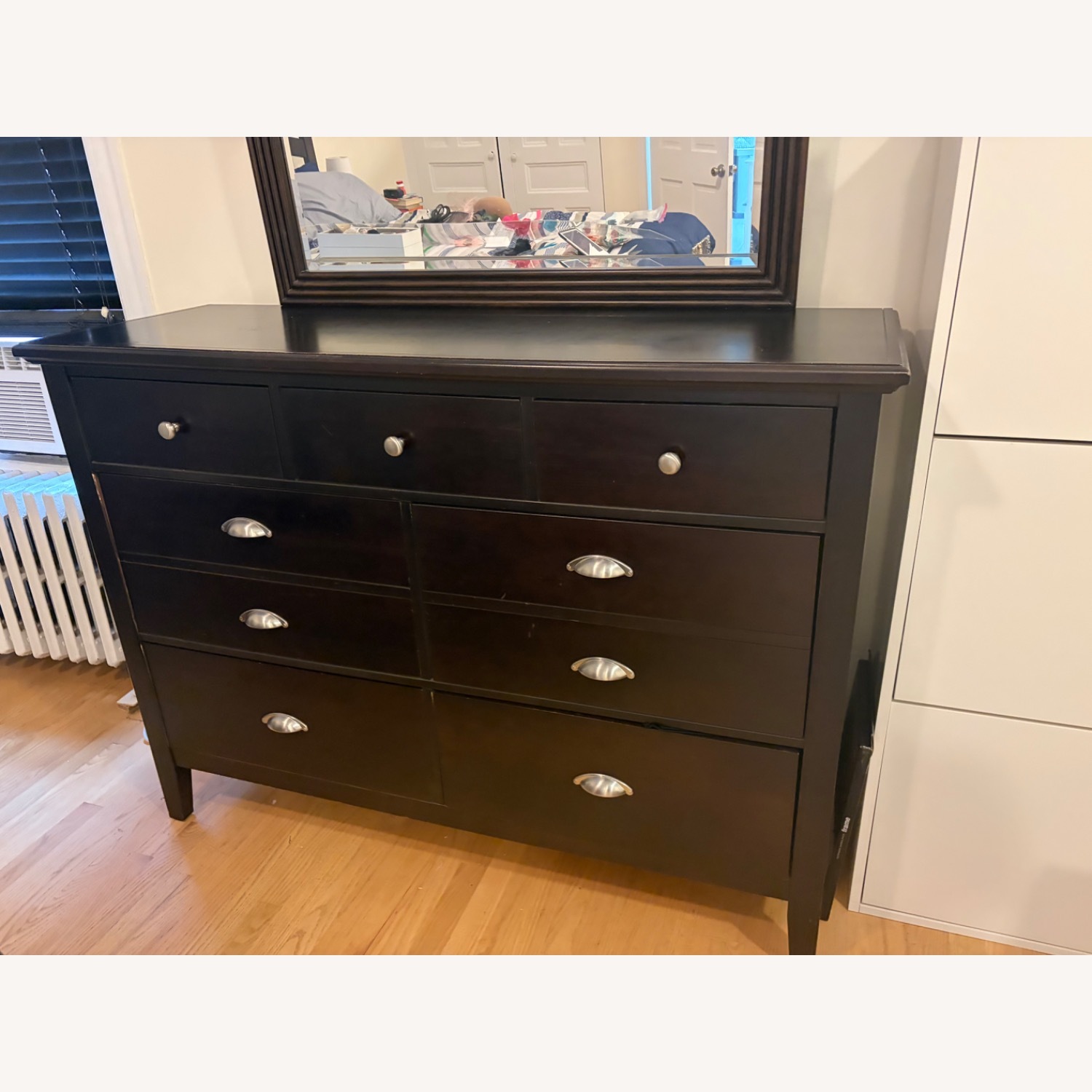 Vaughan Bassett Dark Brown Wood Dresser & Mirror - image-2
