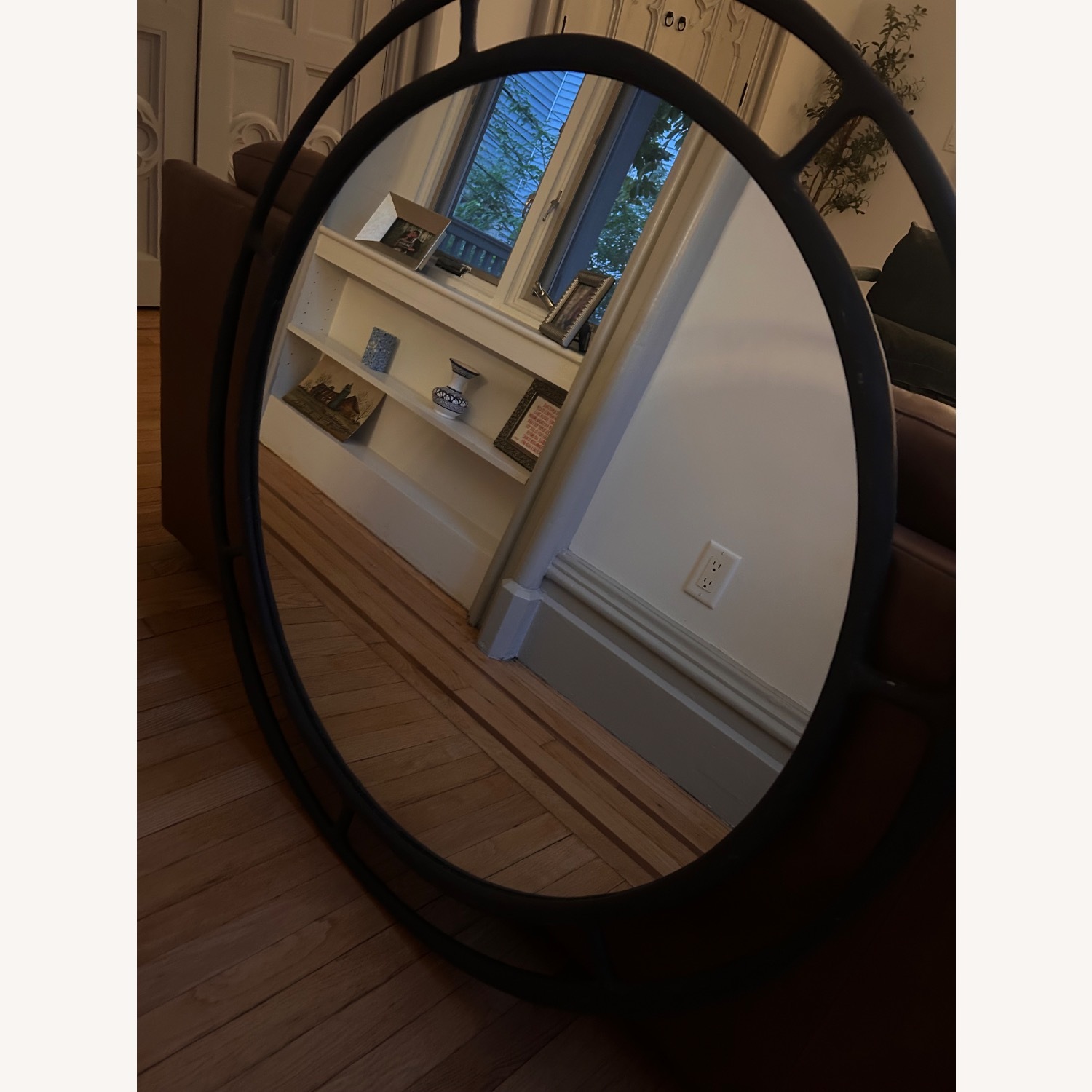 Pottery Barn Bodhi Round Metal Wall Mirror - image-2