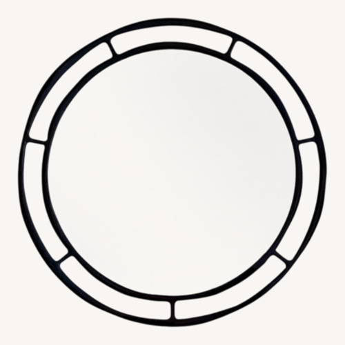 Used Pottery Barn Bodhi Round Metal Wall Mirror for sale on AptDeco