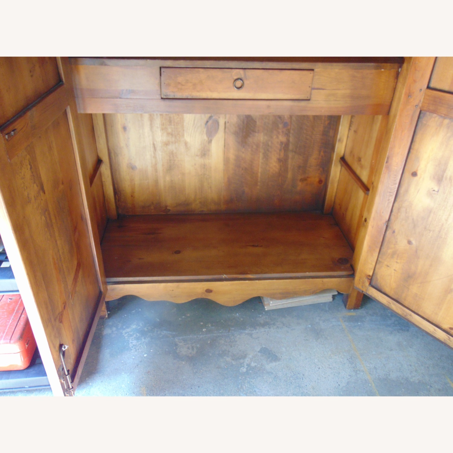 Vintage/Antique Finds Dark Brown Wood Armoire - image-3