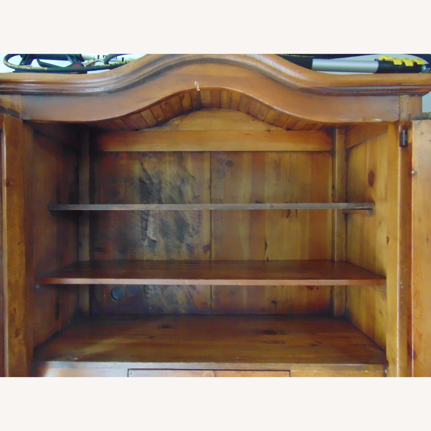 Vintage/Antique Finds Dark Brown Wood Armoire - image-5