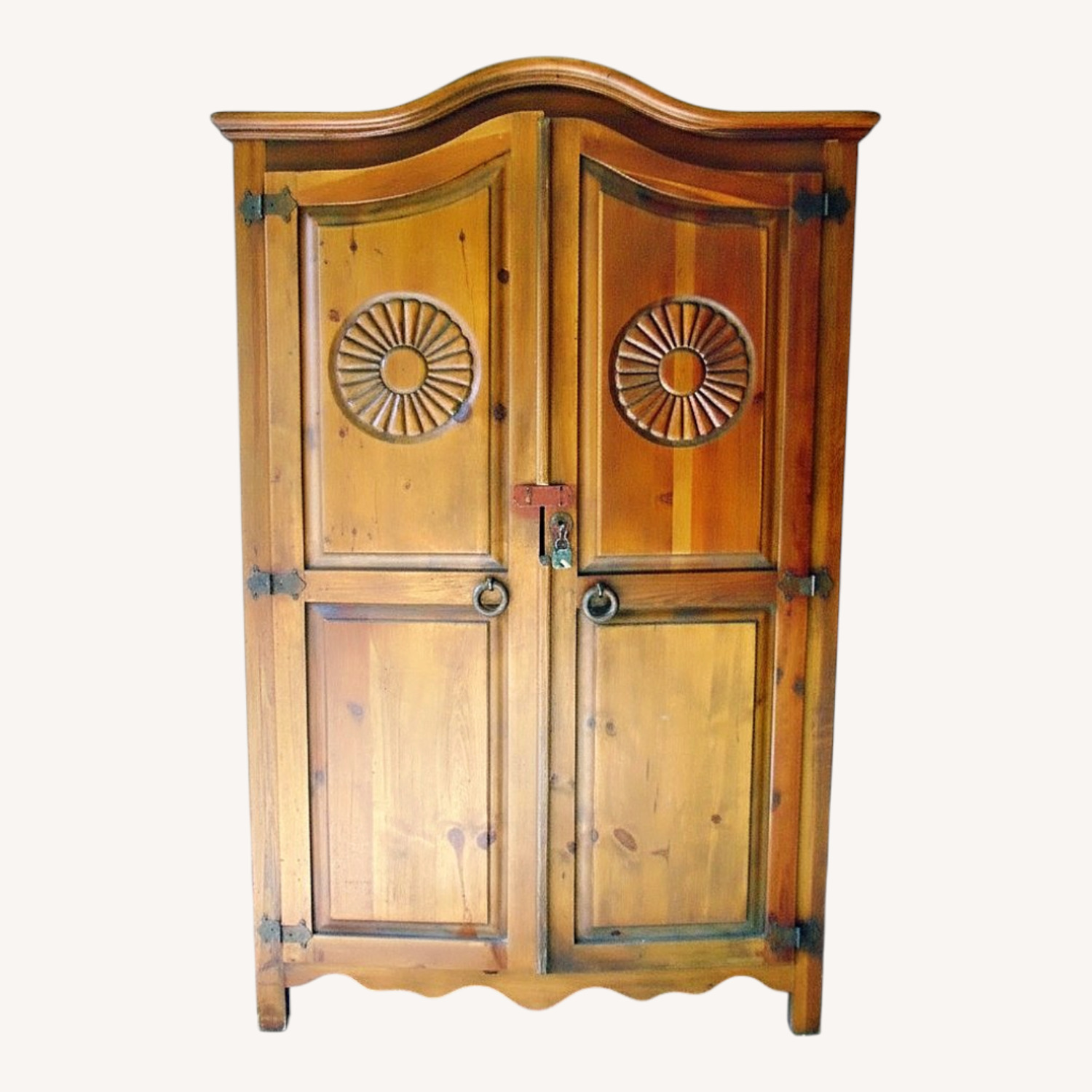 Vintage/Antique Finds Dark Brown Wood Armoire - image-0