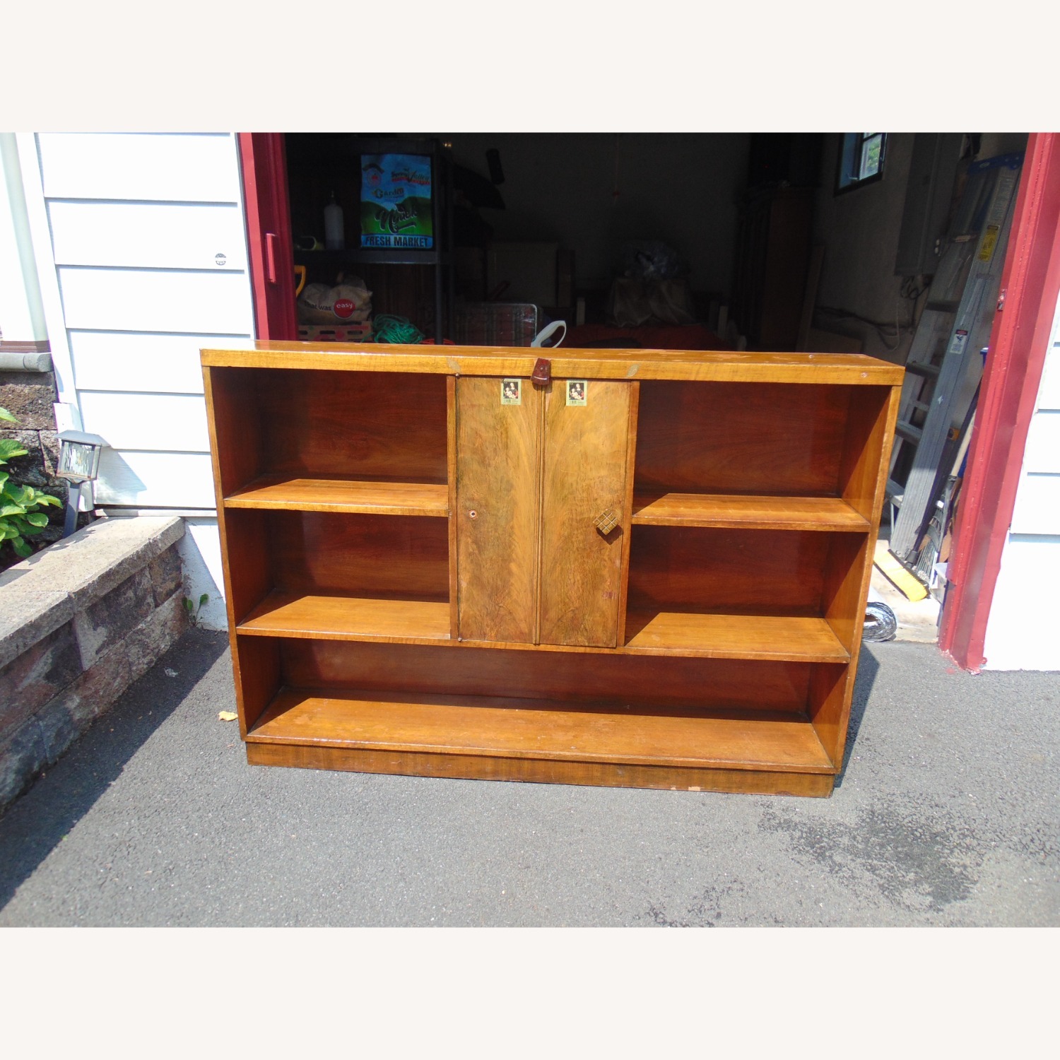 Vintage/Antique Finds Light Brown Wood Bookcase - image-3
