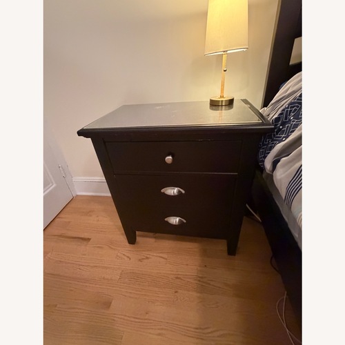 Used Vaughan Bassett Dark Brown Wood Nightstand for sale on AptDeco