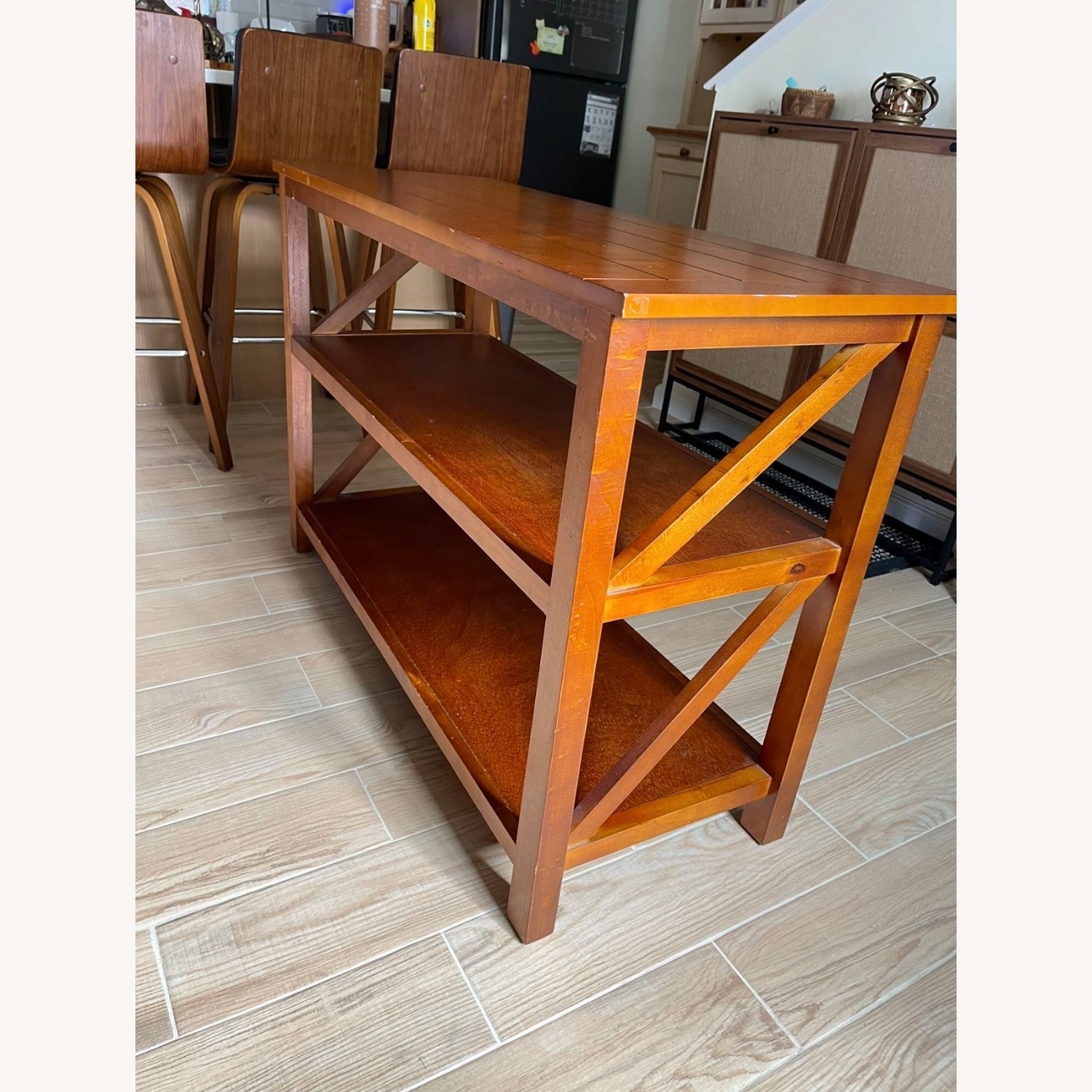 Light Brown Wood Bookcase - image-6