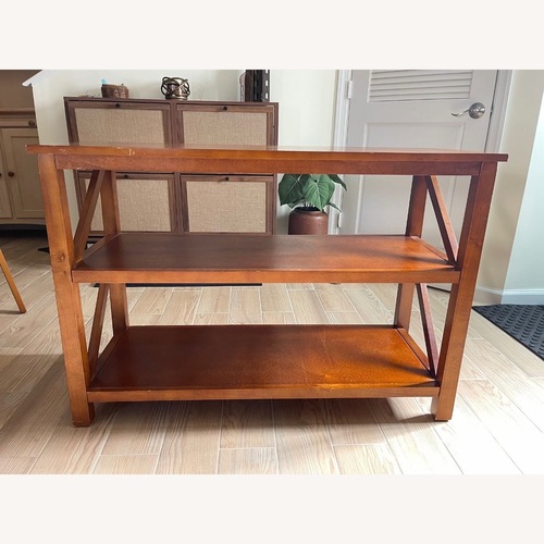 Used Light Brown Wood Bookcase for sale on AptDeco