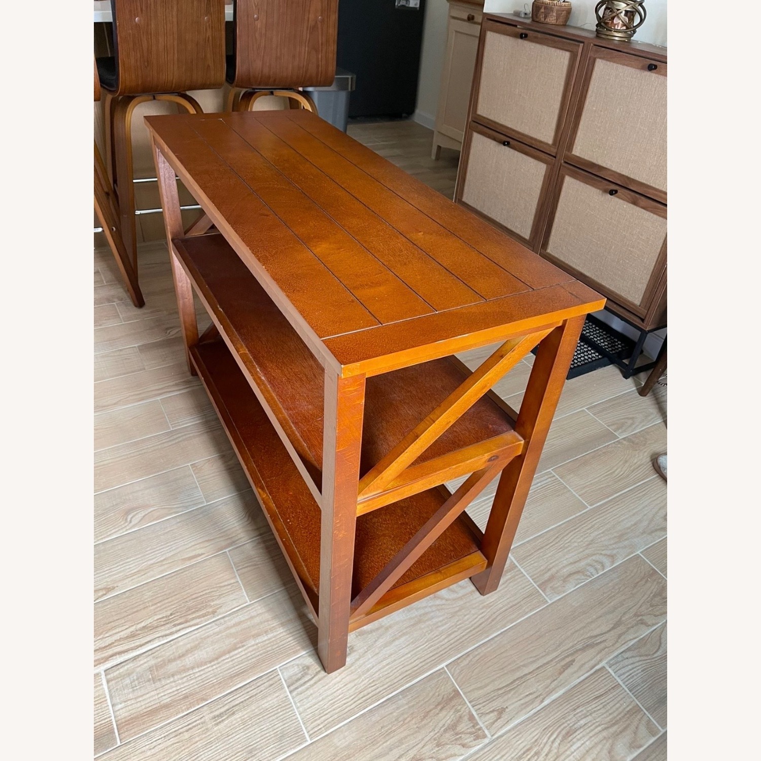 Light Brown Wood Bookcase - image-2