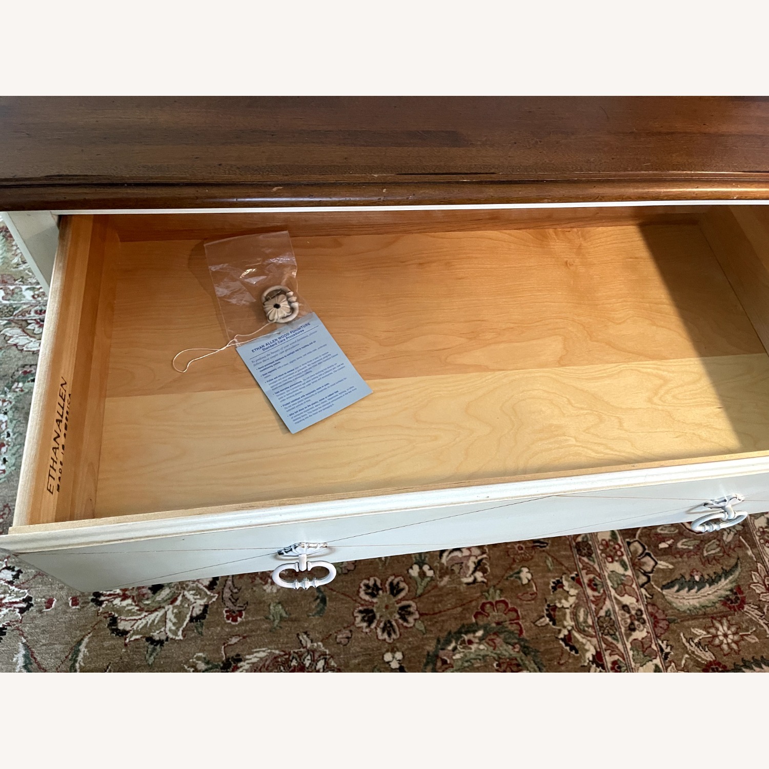 Ethan Allen Off-White Wood Dresser - image-6