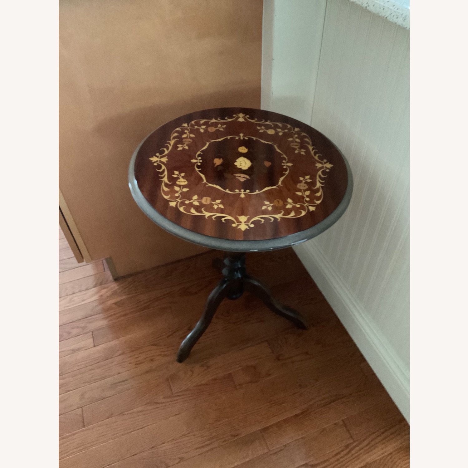 Vintage/Antique Finds Dark Brown Wood Side Table - image-1